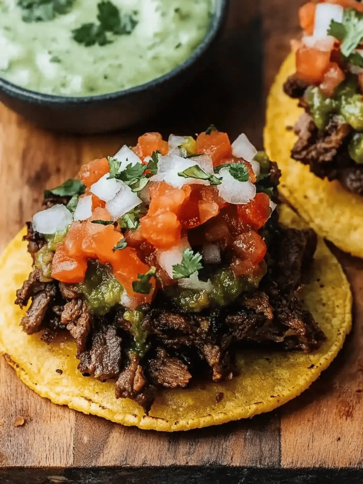 Mexican Tostadas de Carne Asada