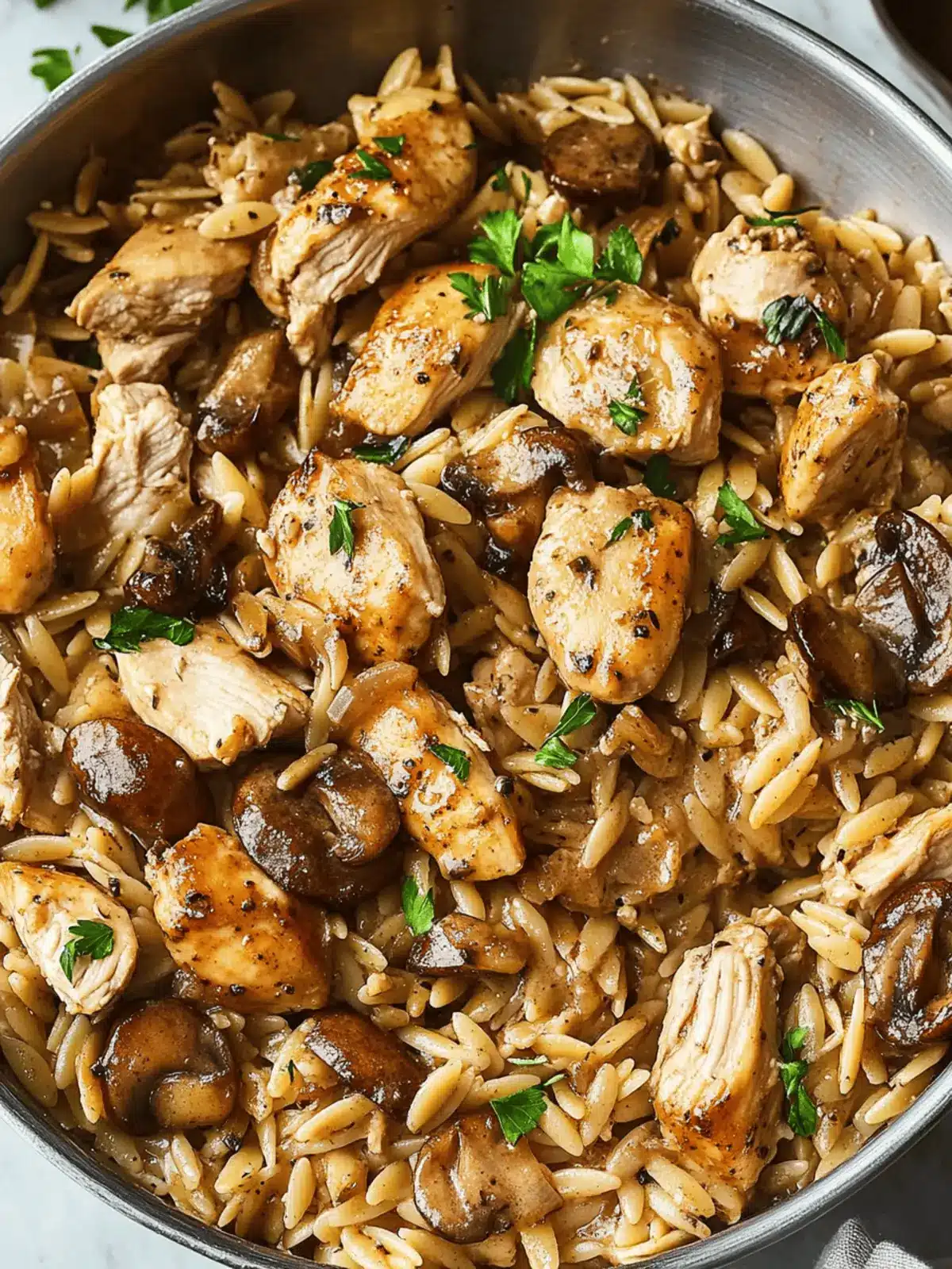 Chicken Marsala Orzo