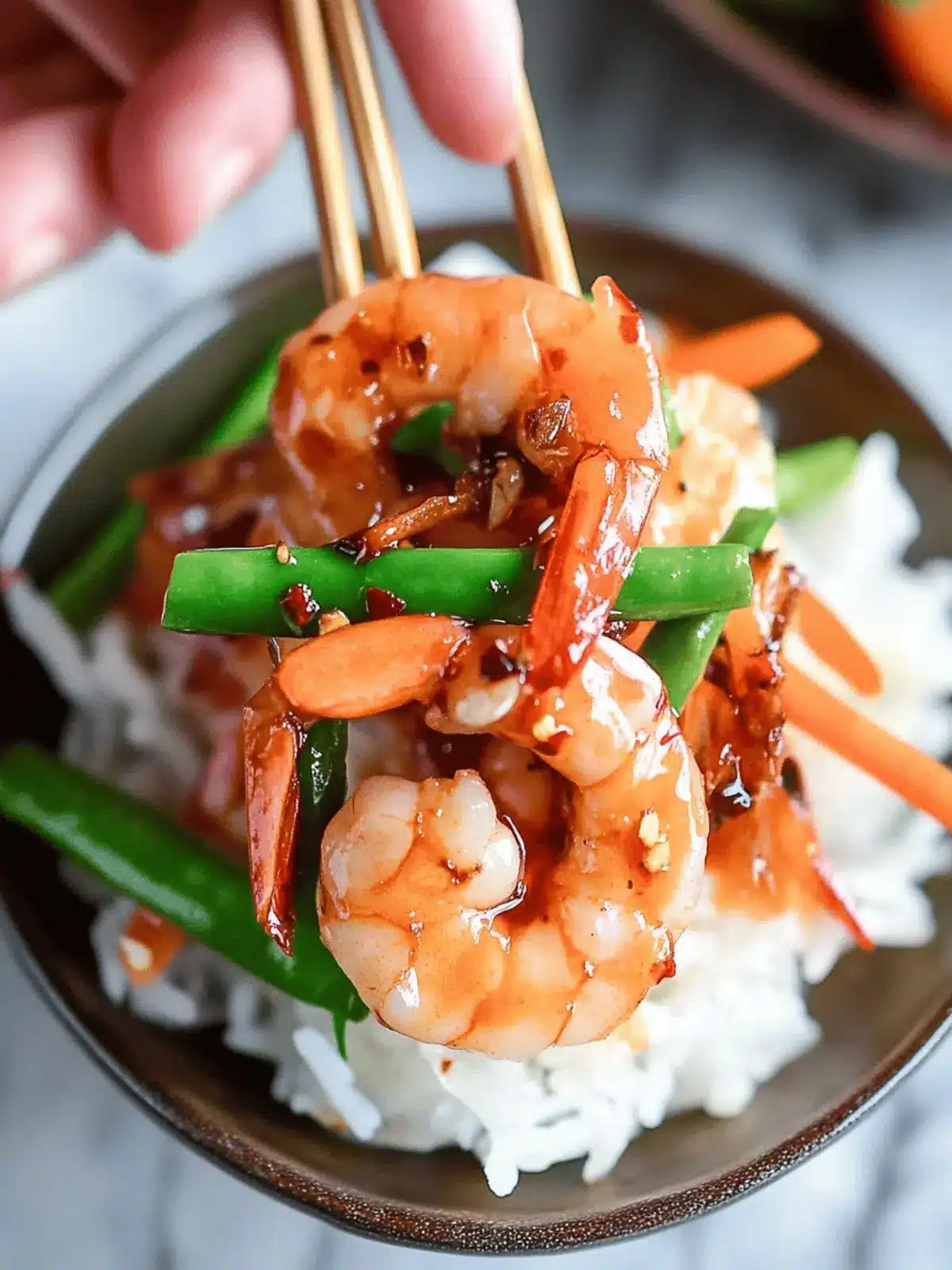 Honey Garlic Shrimp Bowls
