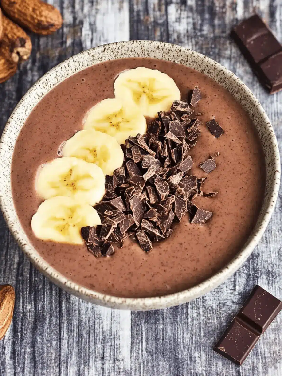 Chocolate Peanut Butter Smoothie Bowl