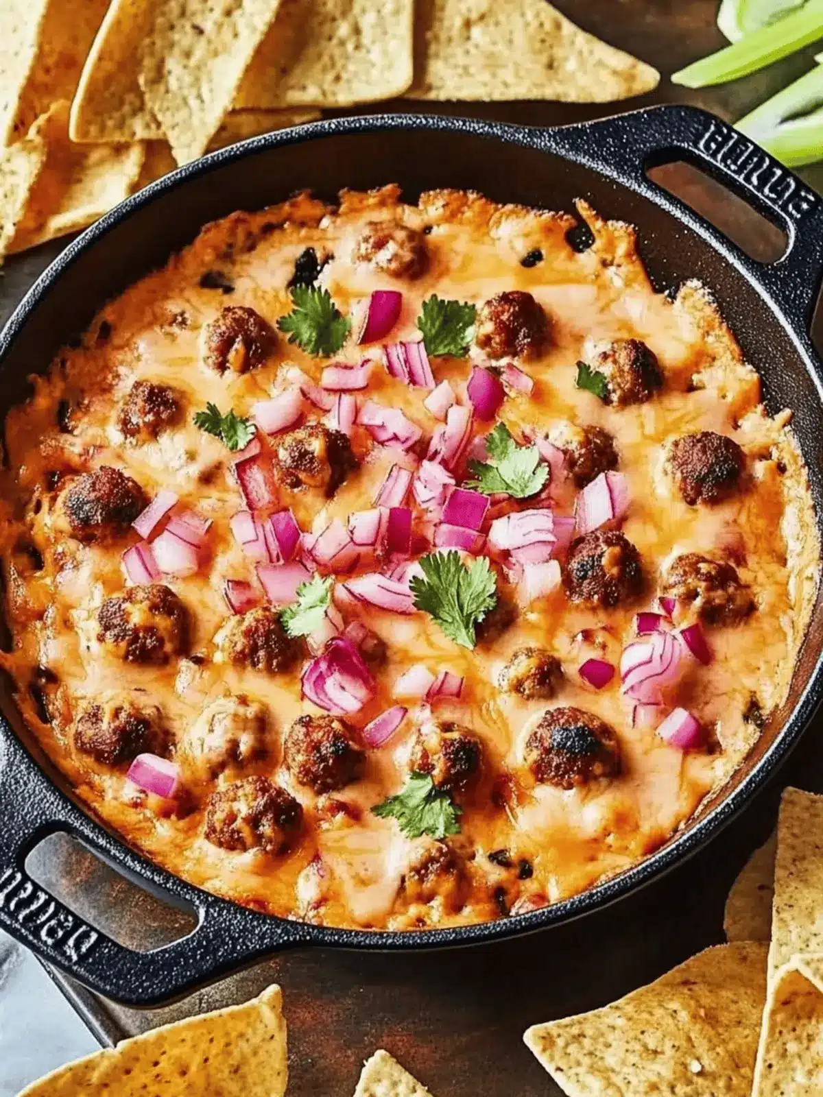 Cheesy Mini Meatball Skillet Dip That's Perfect for Game Day 2 Cheesy Mini Meatball Skillet Dip