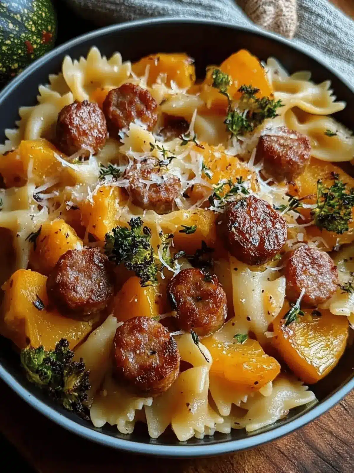 Autumn Sausage Pasta Squash