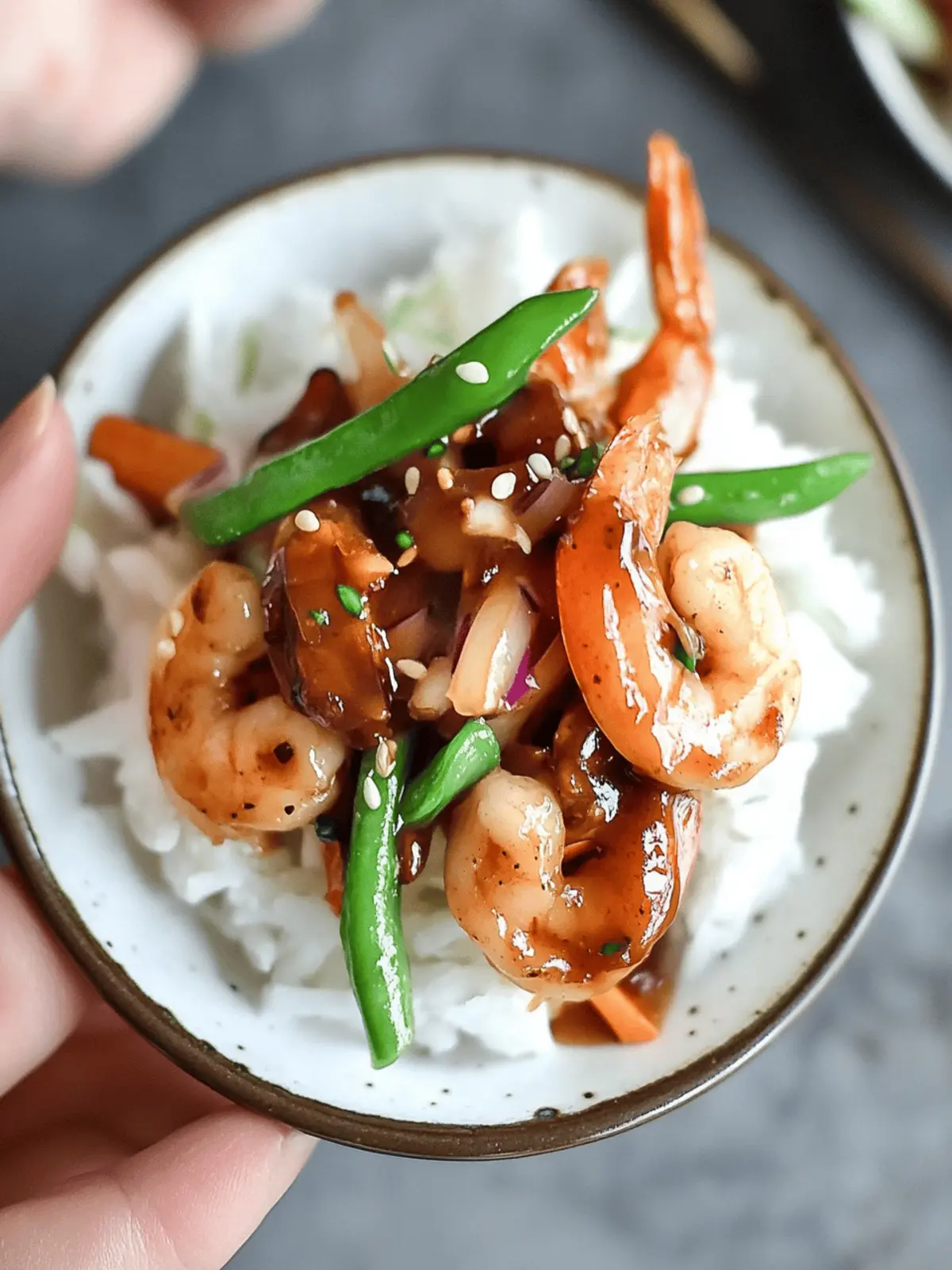 Honey Garlic Shrimp Bowls