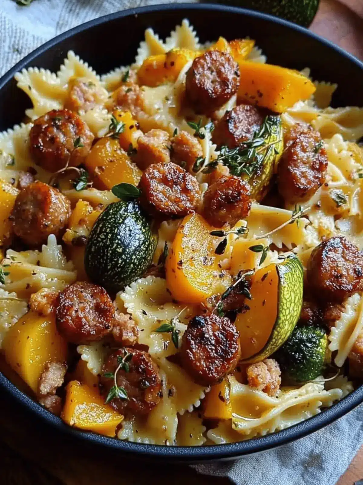 Autumn Sausage Pasta Squash