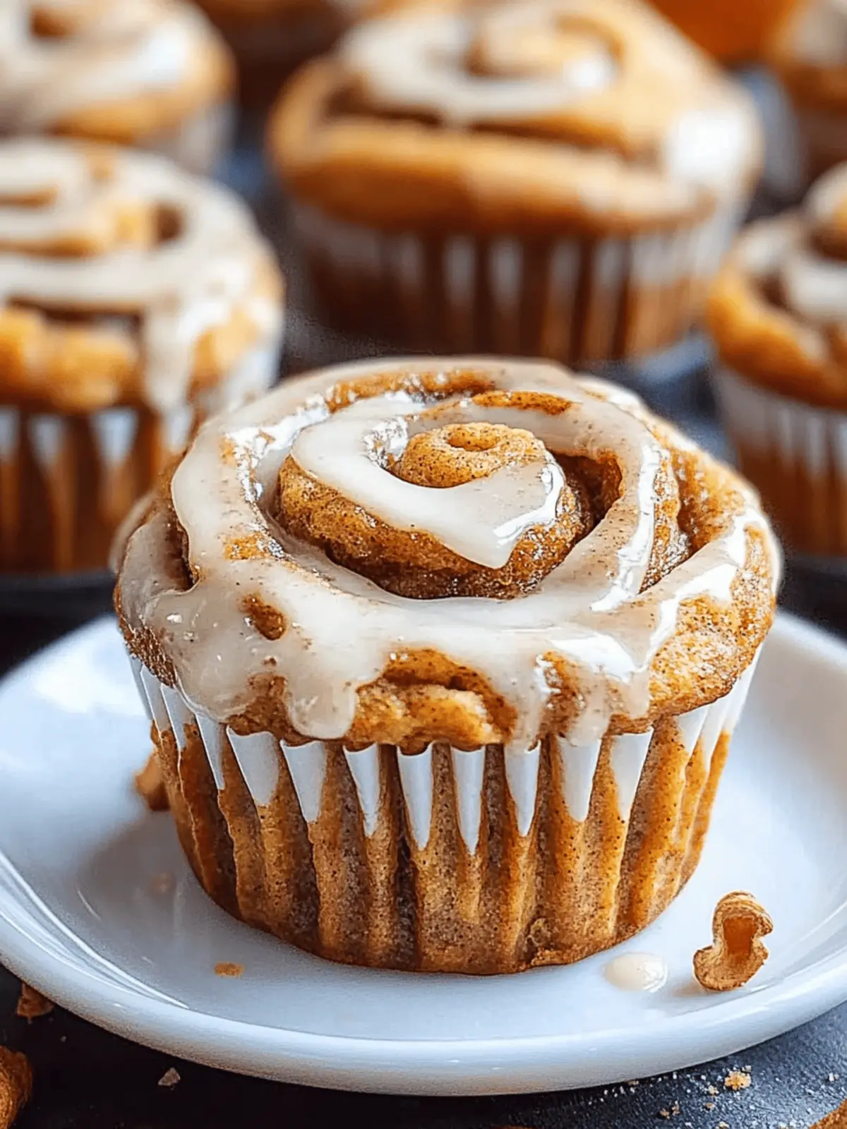 Pumpkin Cinnamon Roll Muffins