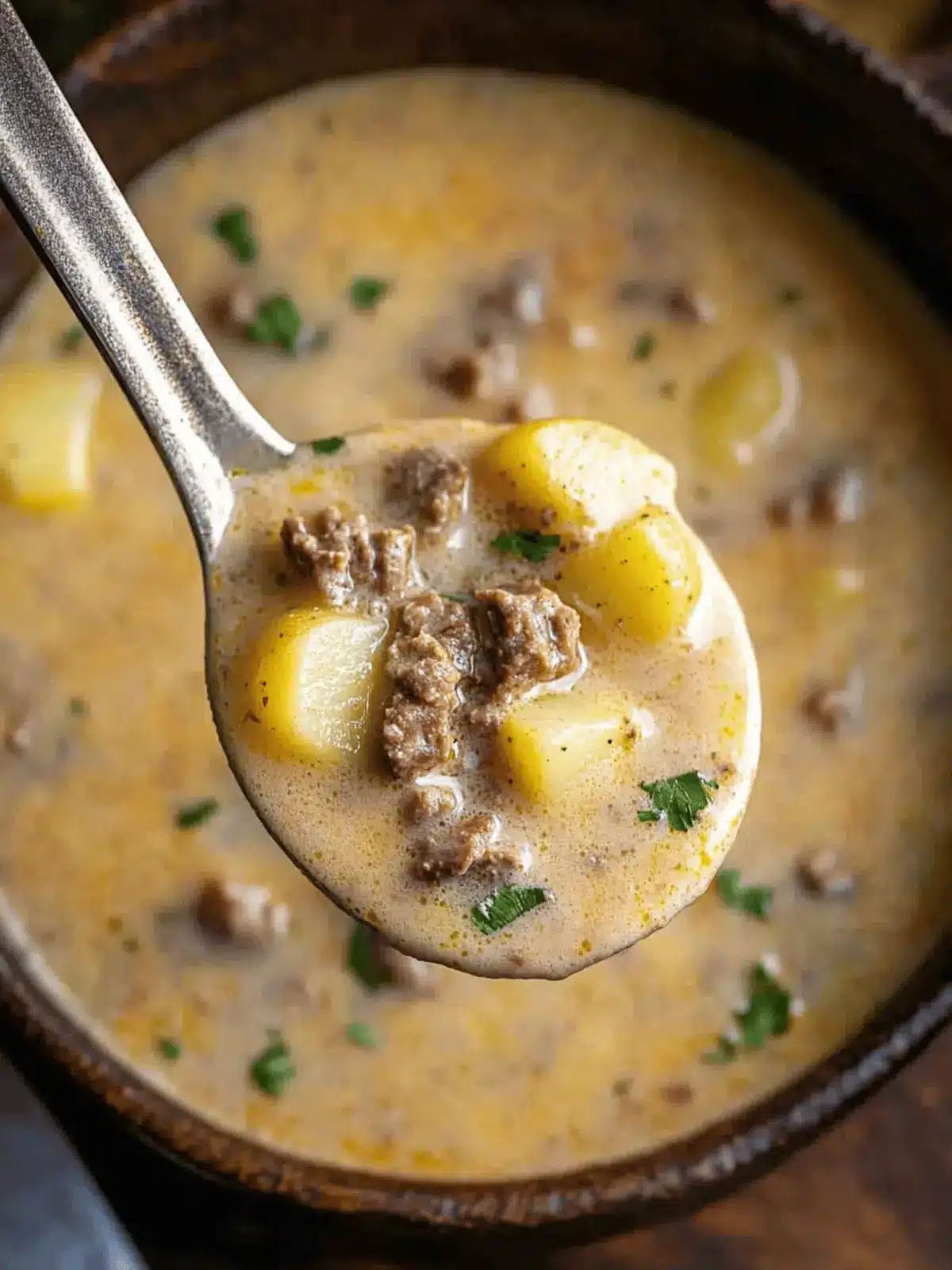 Cheesy Beef and Potato Soup – Comfort in Every Spoonful 5 Cheesy Beef and Potato Soup