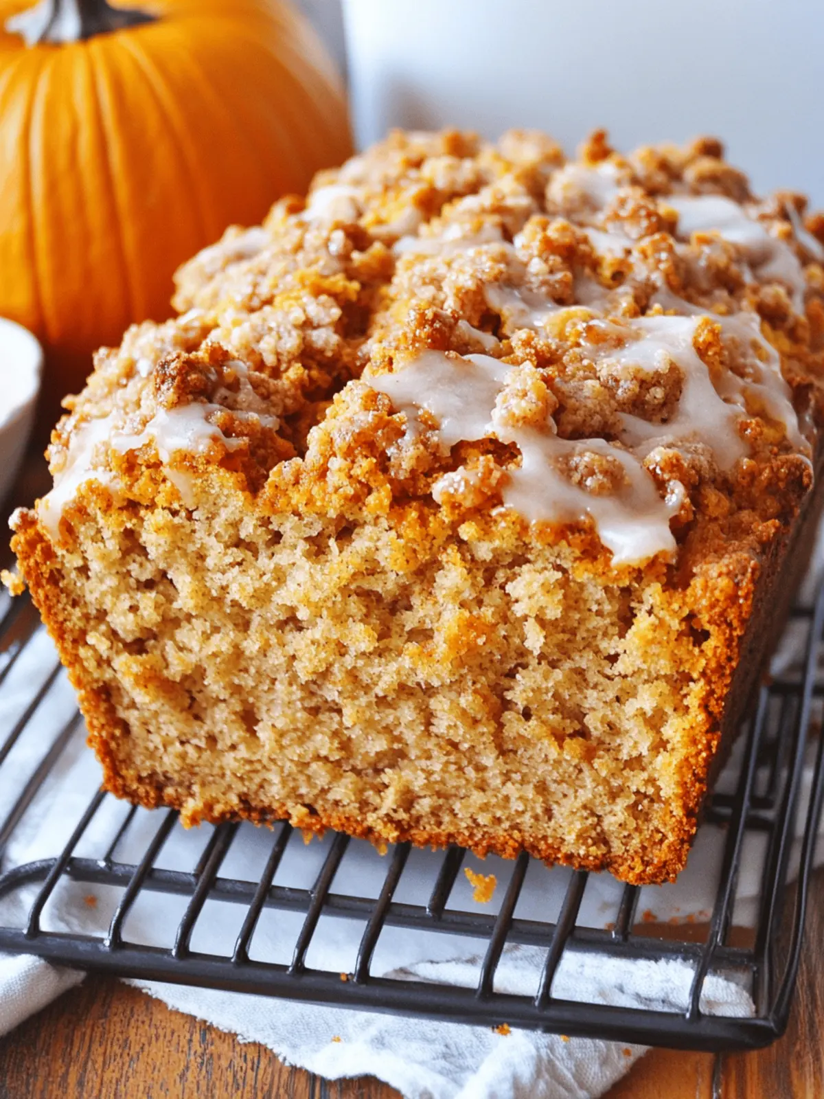 Irresistible Pumpkin Streusel Bread with Maple Glaze 3 Pumpkin Streusel Bread