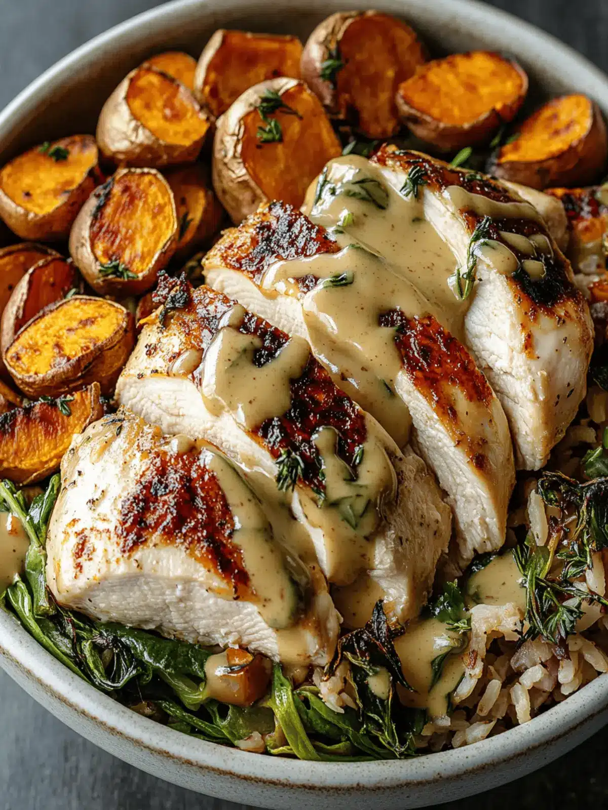 Maple Dijon Chicken & Roasted Sweet Potato Bowls You'll Love 3 Maple Dijon Chicken & Roasted Sweet Potato