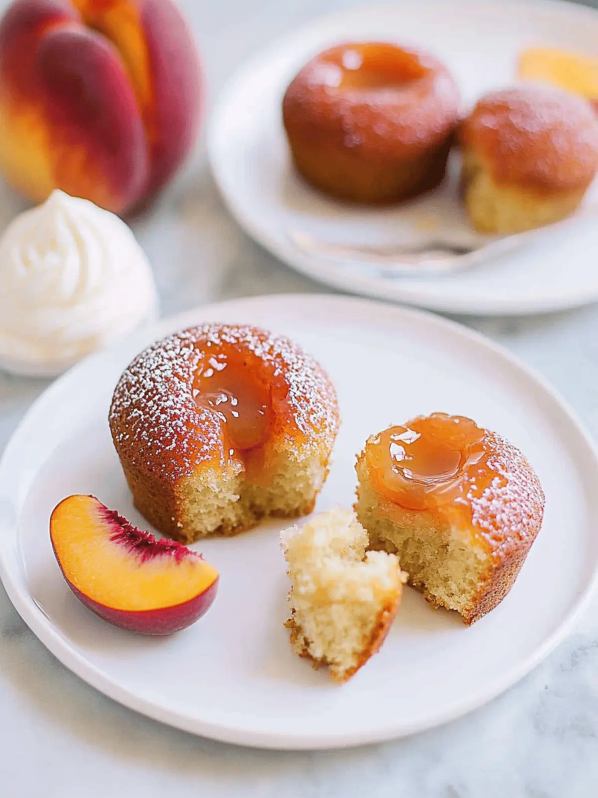 Peach Upside Down Mini Cakes