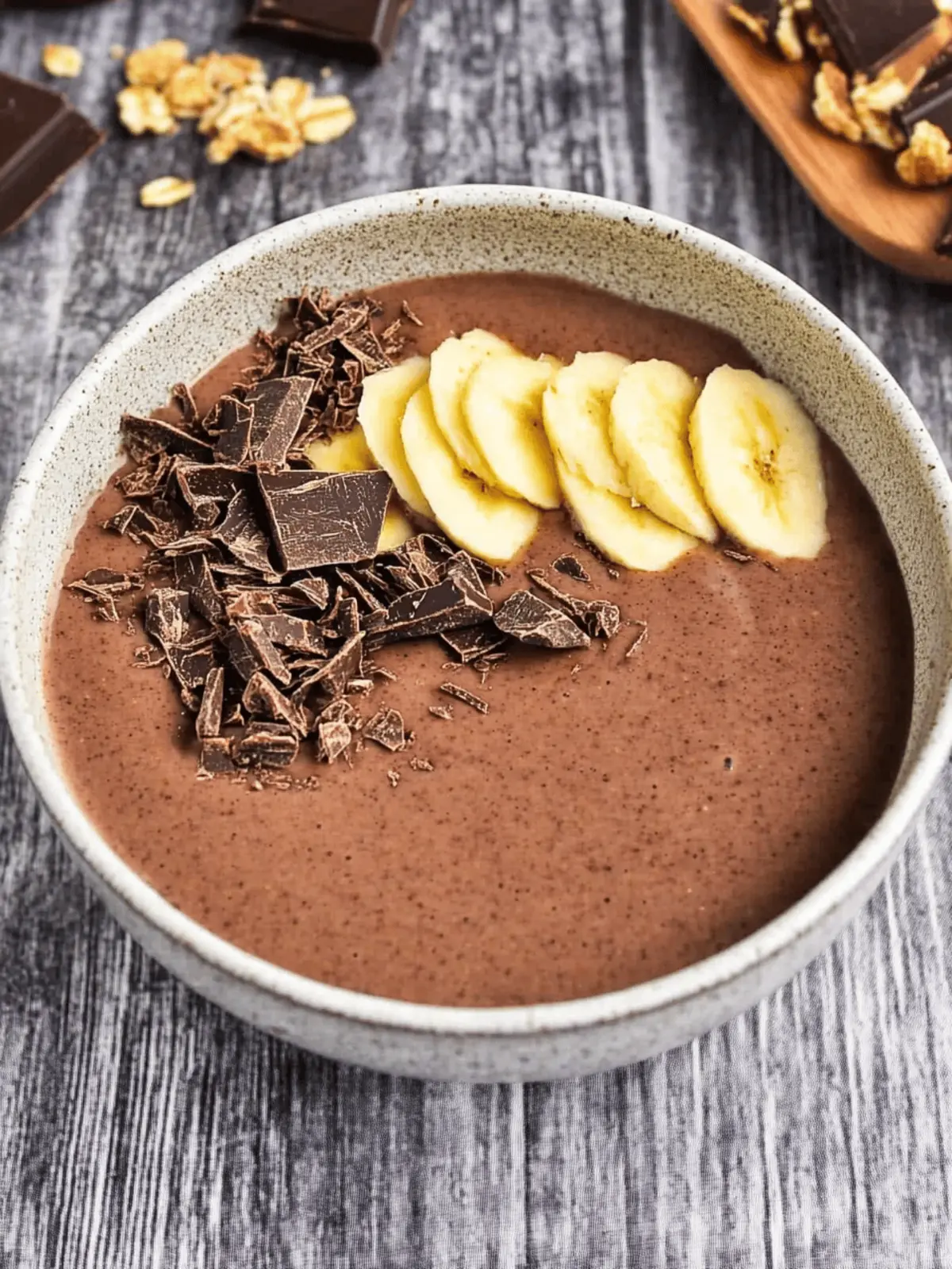 Chocolate Peanut Butter Smoothie Bowl