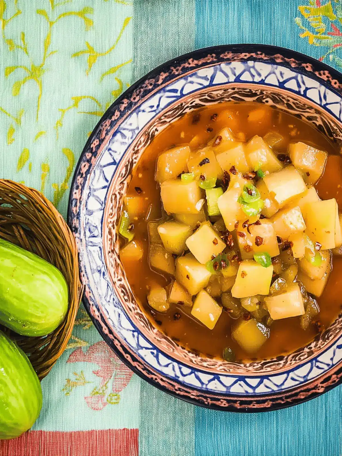 Chayote With Dried Green Chile