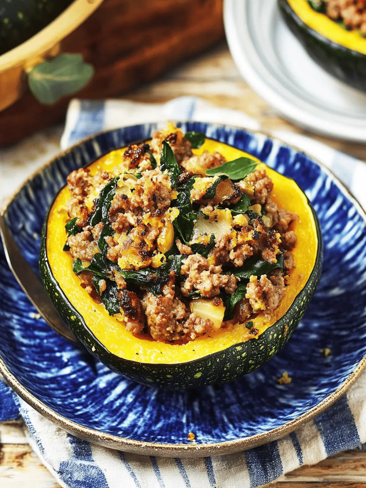 Sausage-Stuffed Acorn Squash