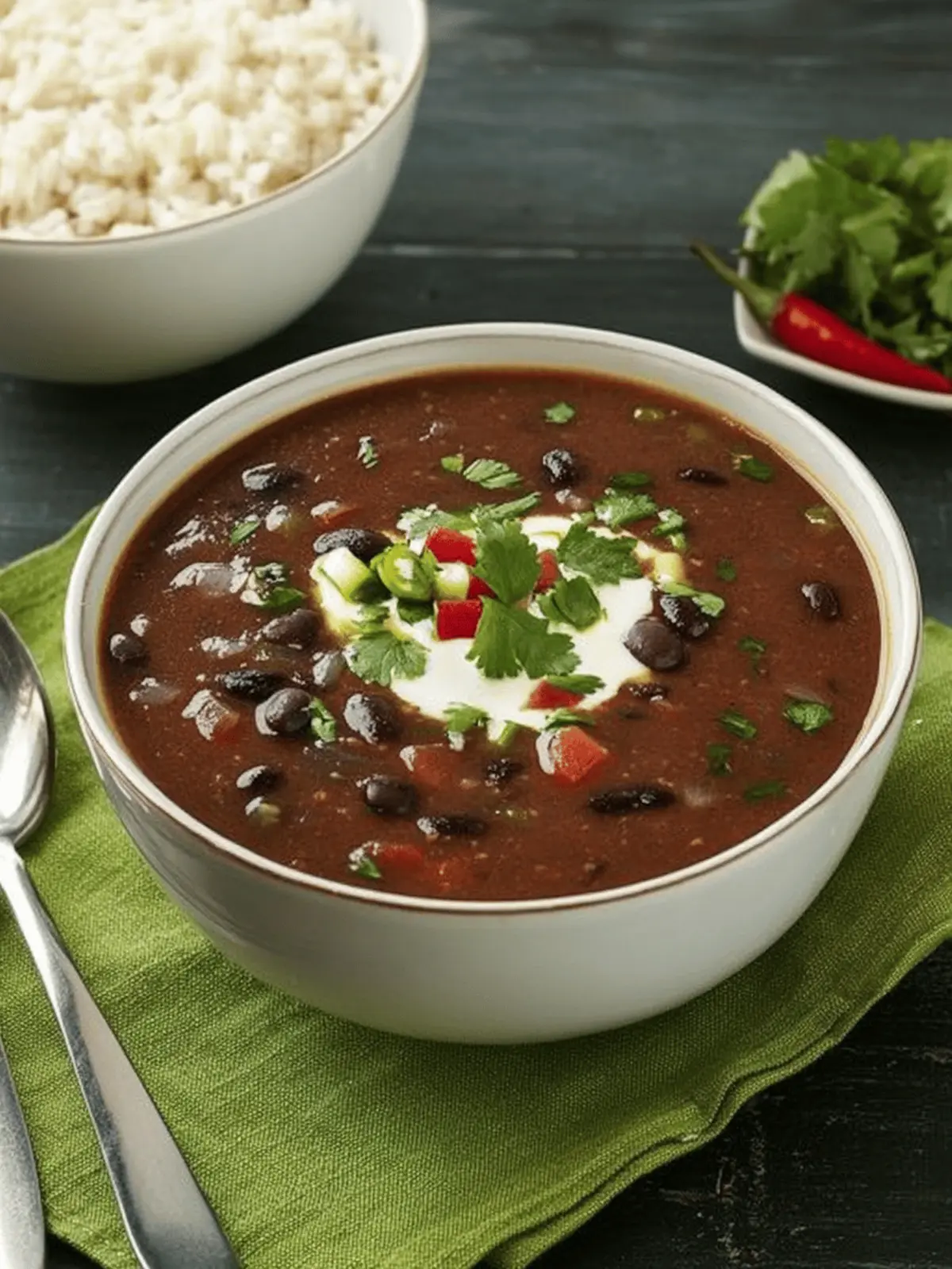 Spicy Black Bean and Pepper Soup for a Cozy Night In 4 Spicy Black Bean and Pepper Soup