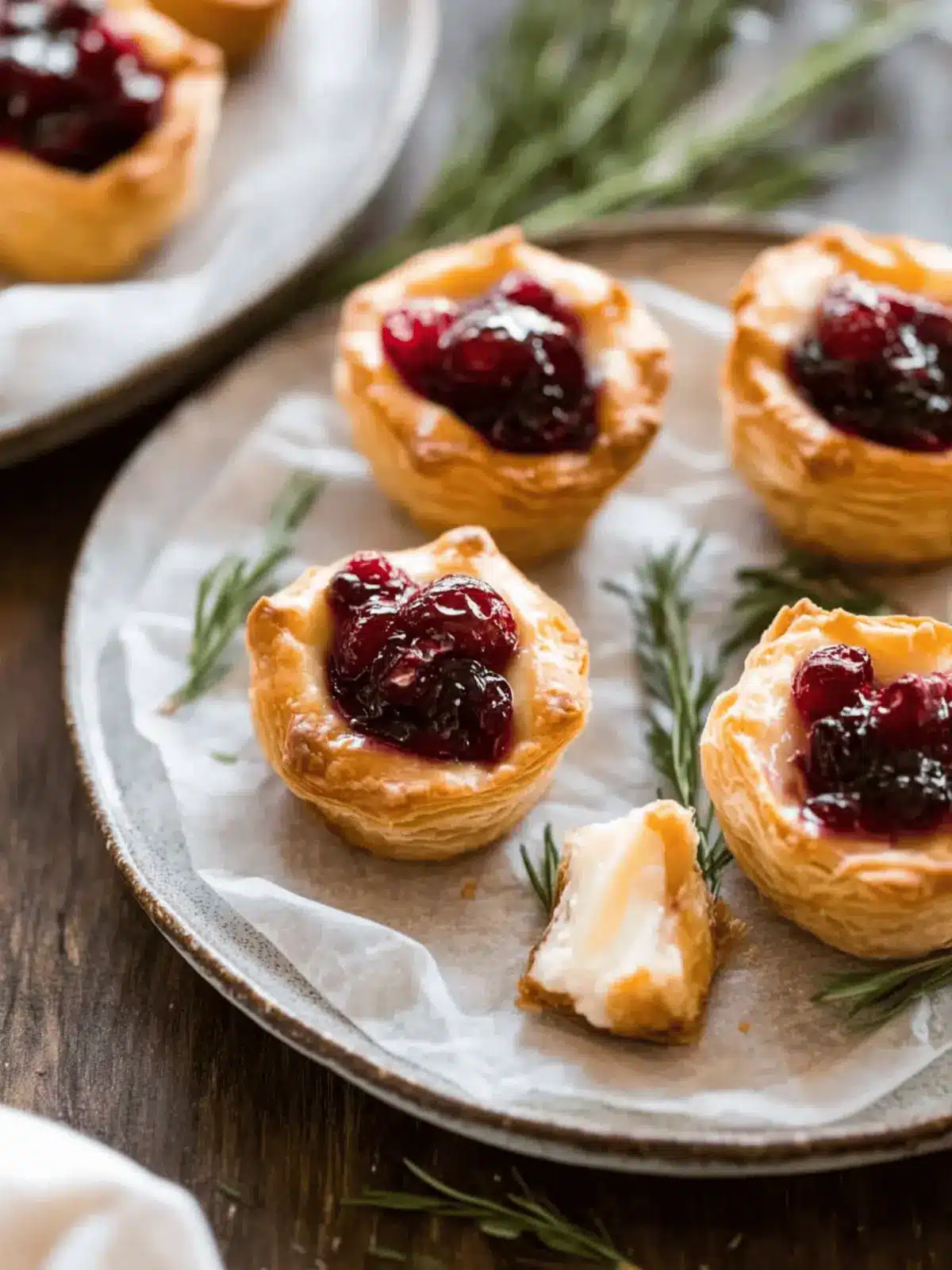 Baked Cranberry Brie Bites