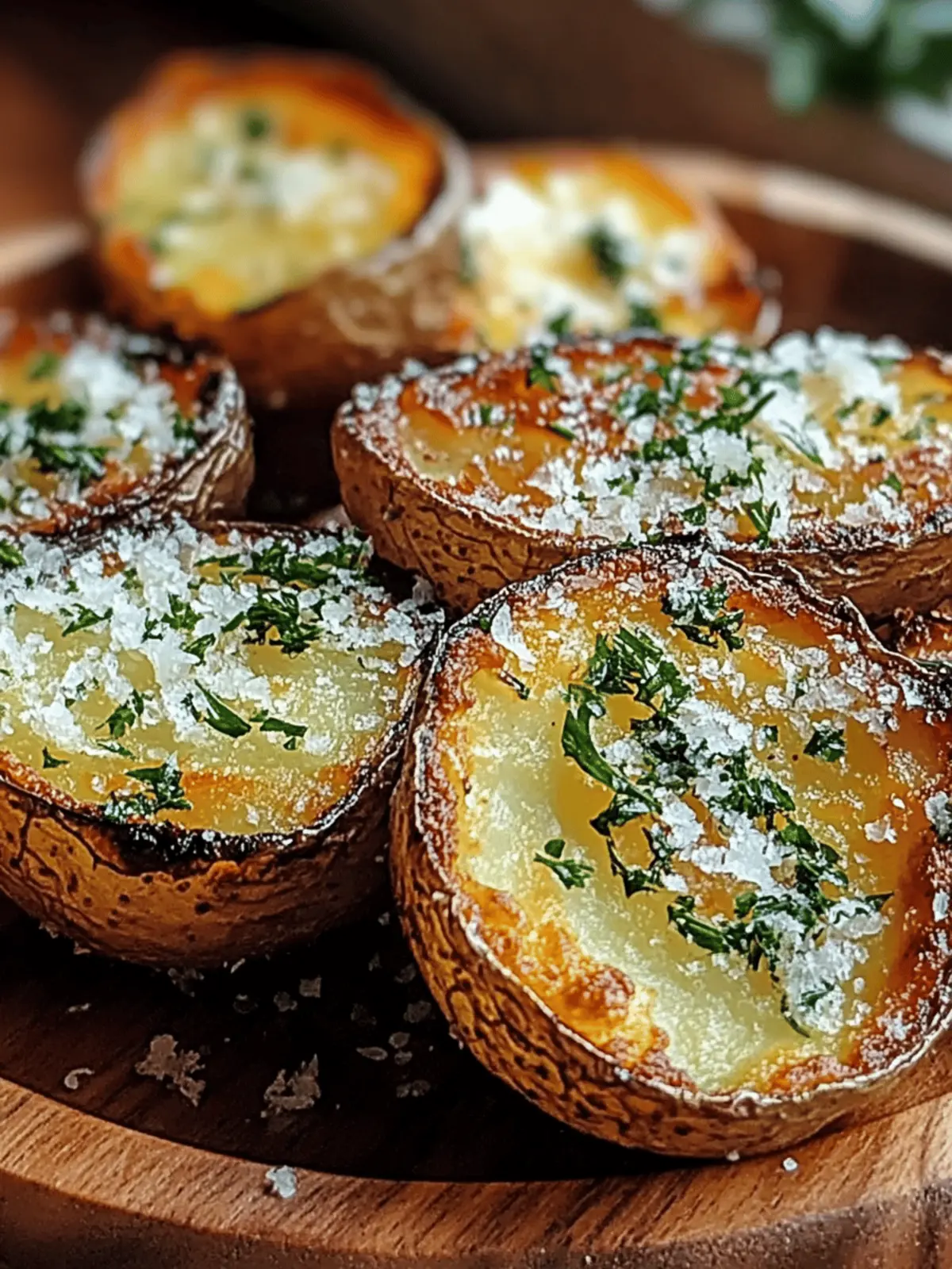 Crispy Garlic Herb Roasted Potato Skins