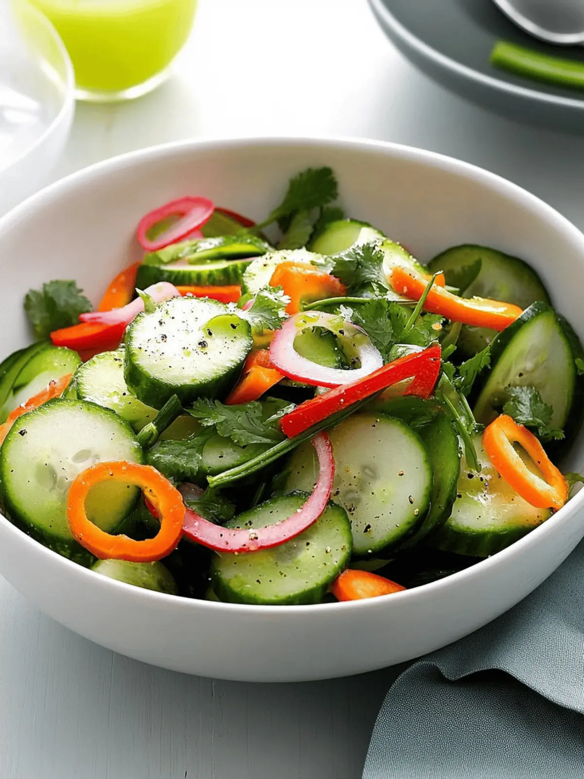 Crisp & Spicy Cucumber Salad: Refreshing Summer Crunch! 3 Crisp & Spicy Cucumber Salad