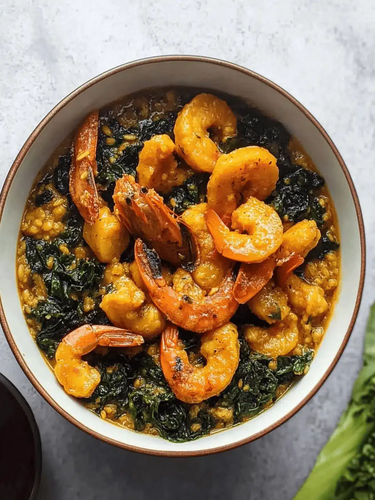 Green Plantain Porridge With Seafood