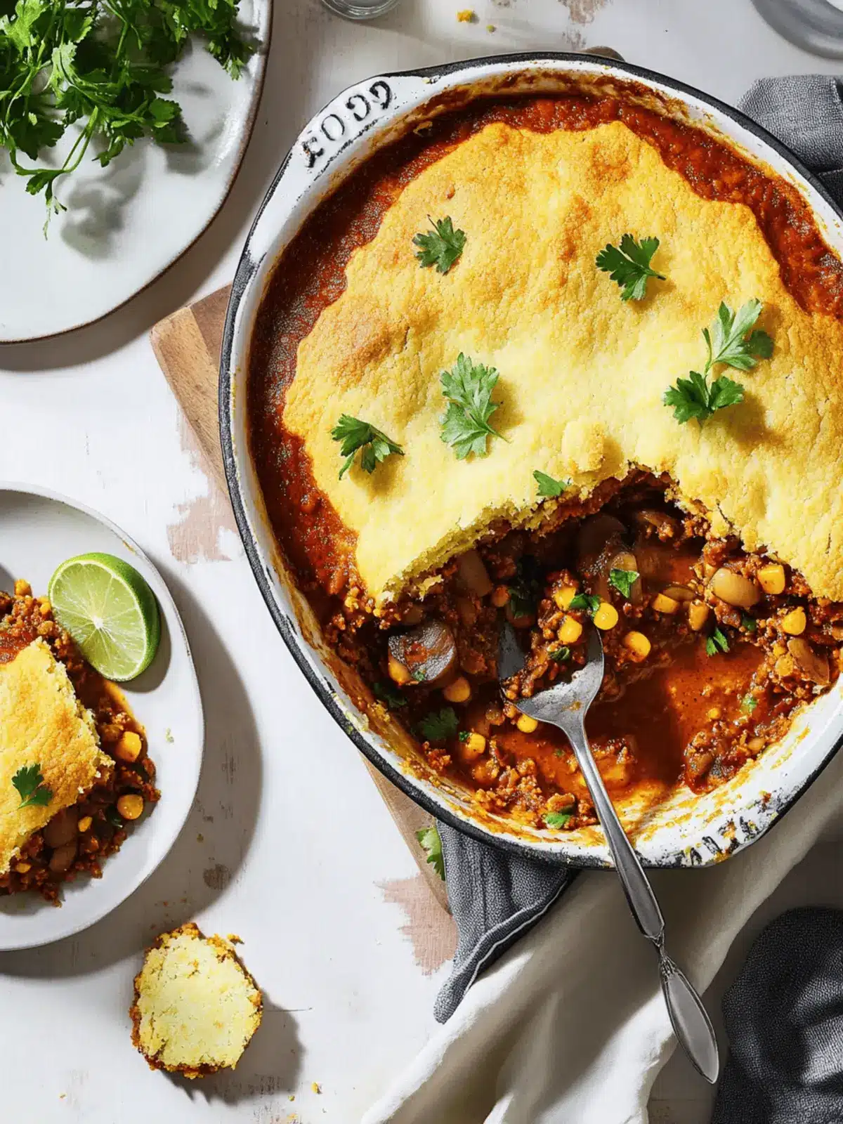 Mushroom Tamale Pie With Lime Cornbread Crust for Cozy Nights 4 Mushroom Tamale Pie With Lime Cornbread Crust