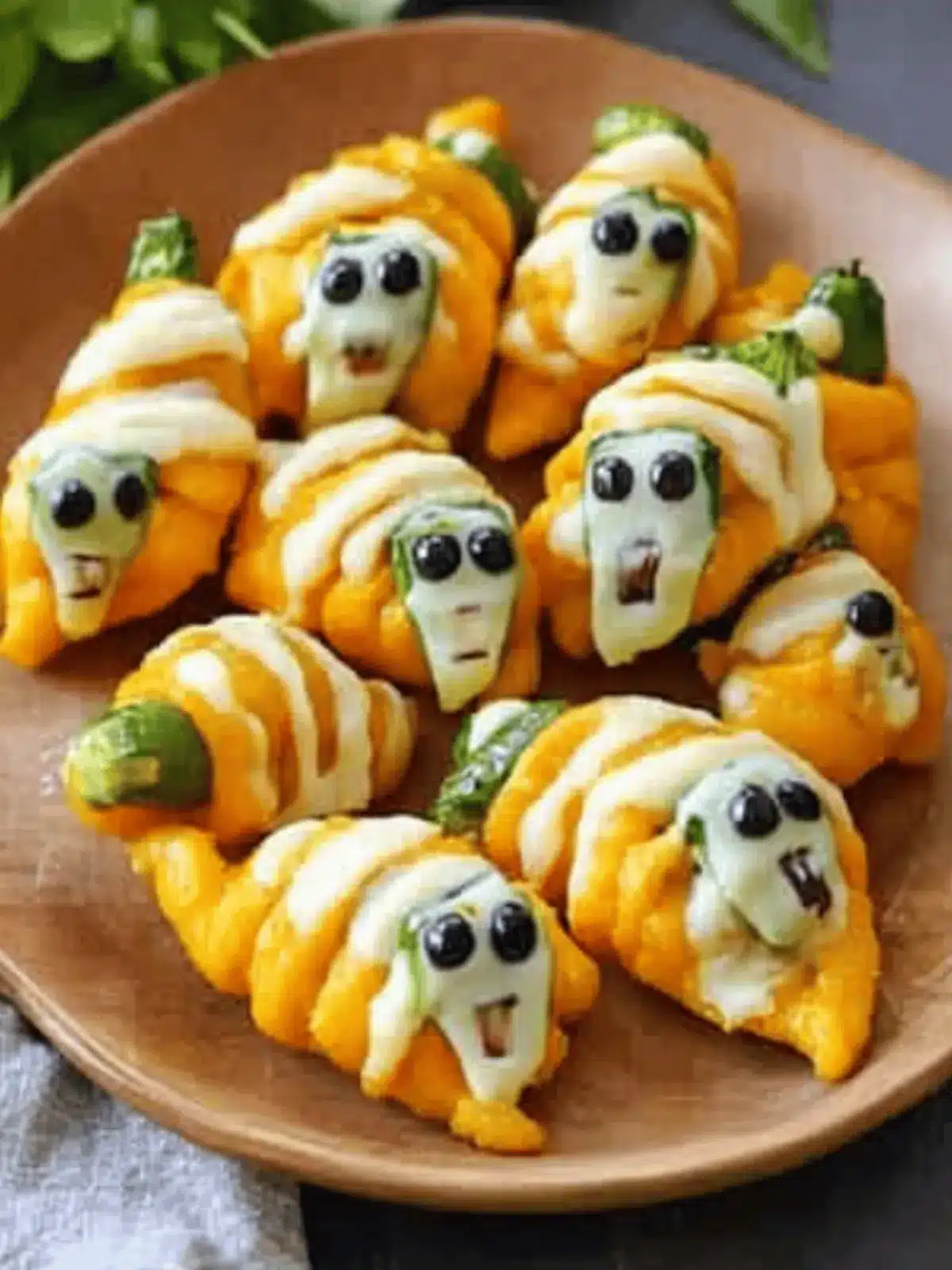 Crispy Jalapeno Popper Mummies for a Spooky Snack Attack 3 Jalapeno Popper Mummies