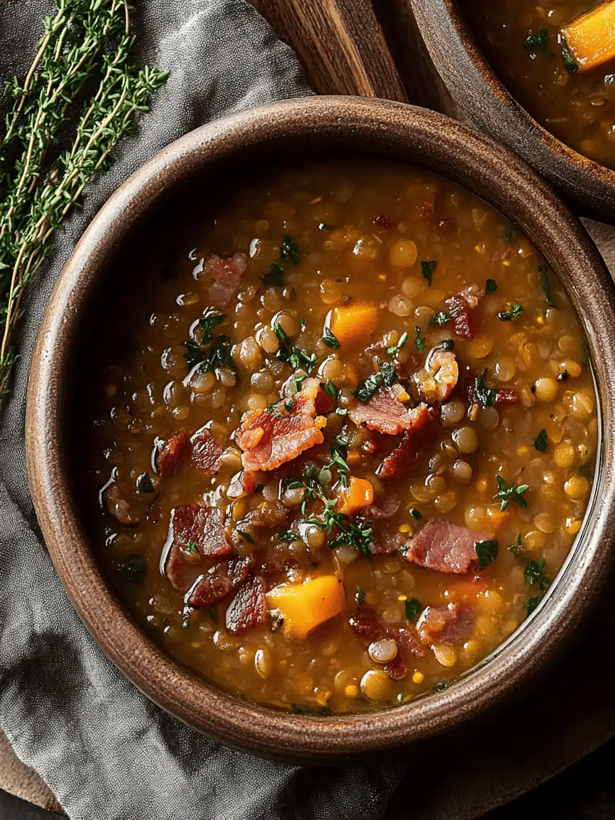 Hearty French Lentil Bacon Soup for Cozy Nights In 2 French Lentil Bacon Soup