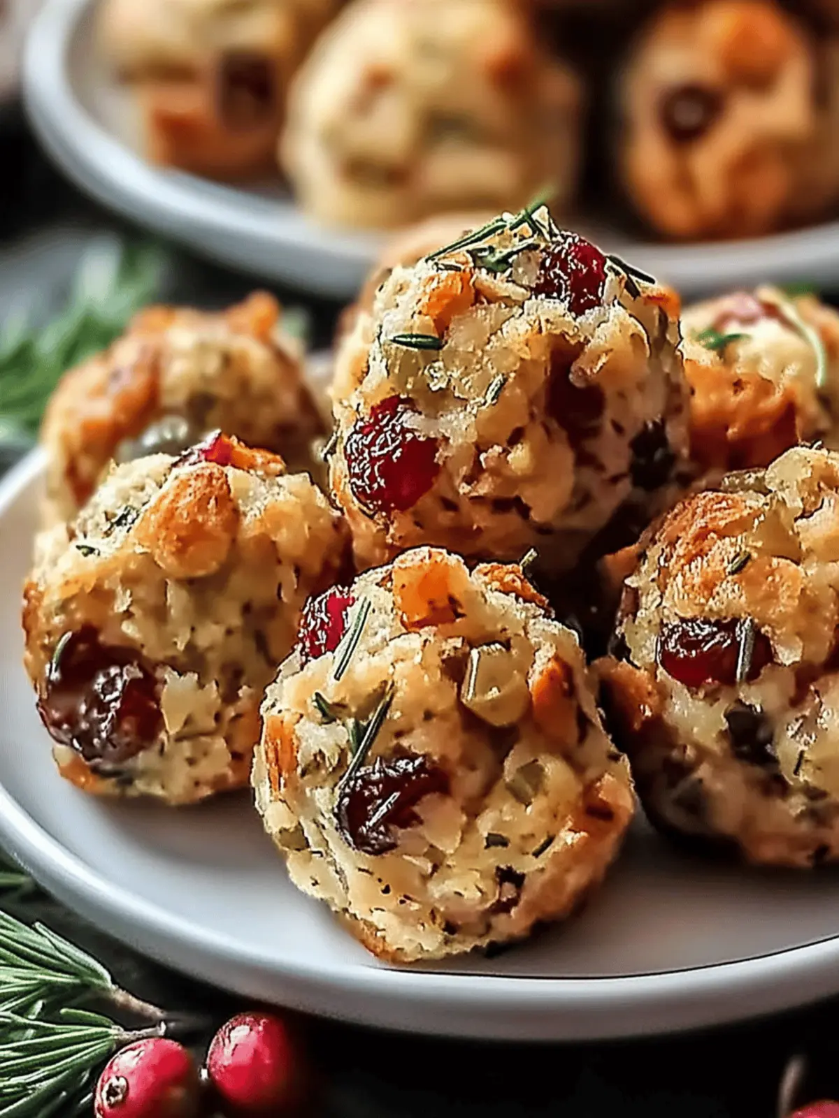 Cranberry & Turkey Stuffing Balls