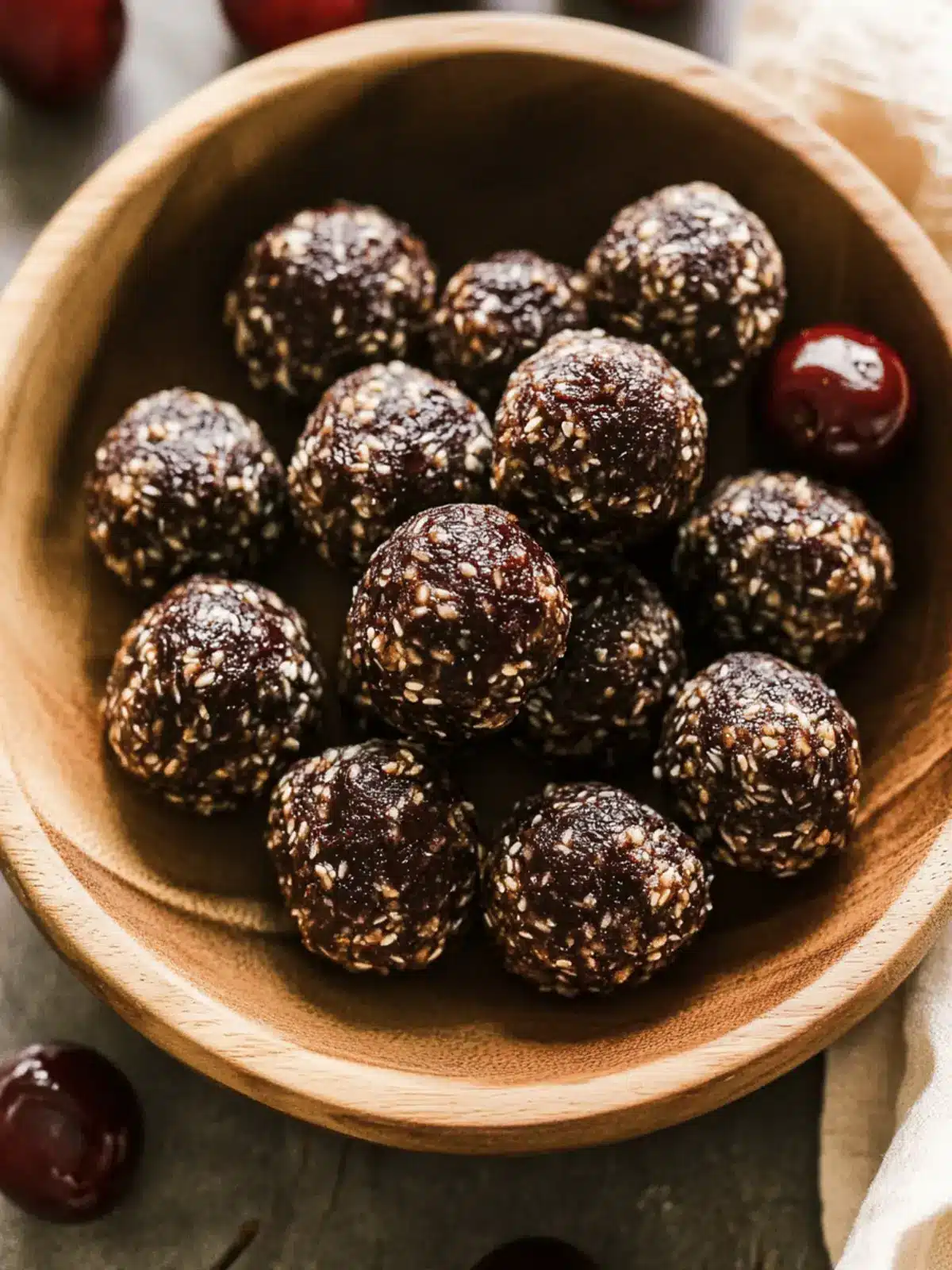 Dark Chocolate Cherry Energy Bites for Instant Energy Boost 2 Dark Chocolate Cherry Energy Bites