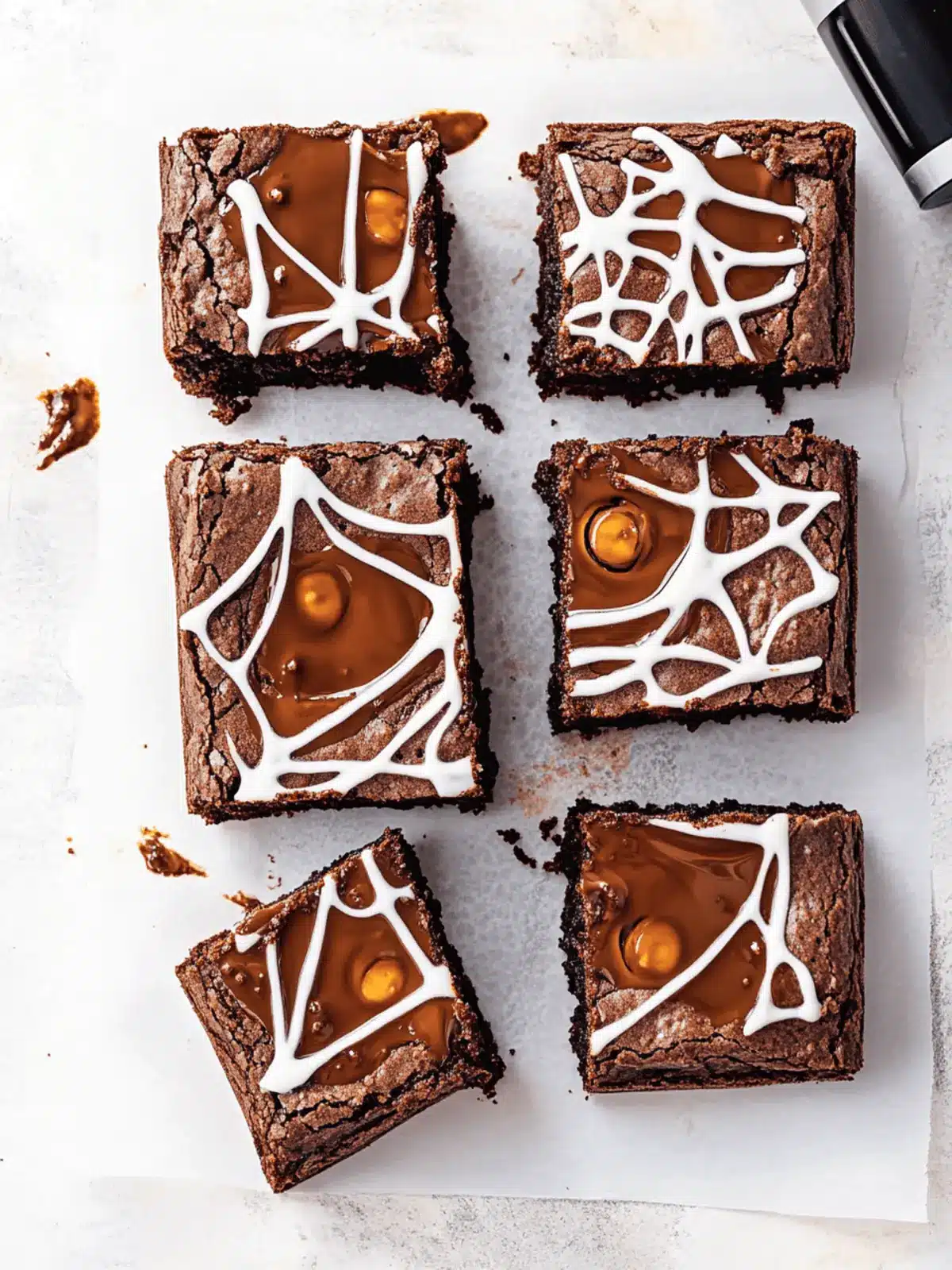 Spider Web Brownies