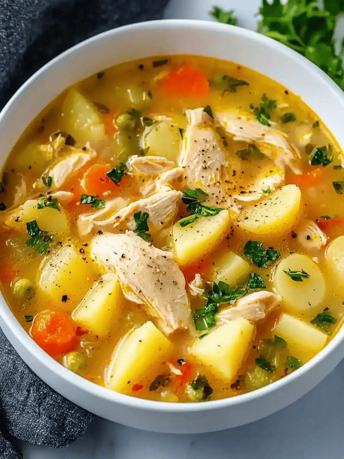 Comforting Chicken Soup with Potatoes