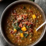 French Lentil Bacon Soup