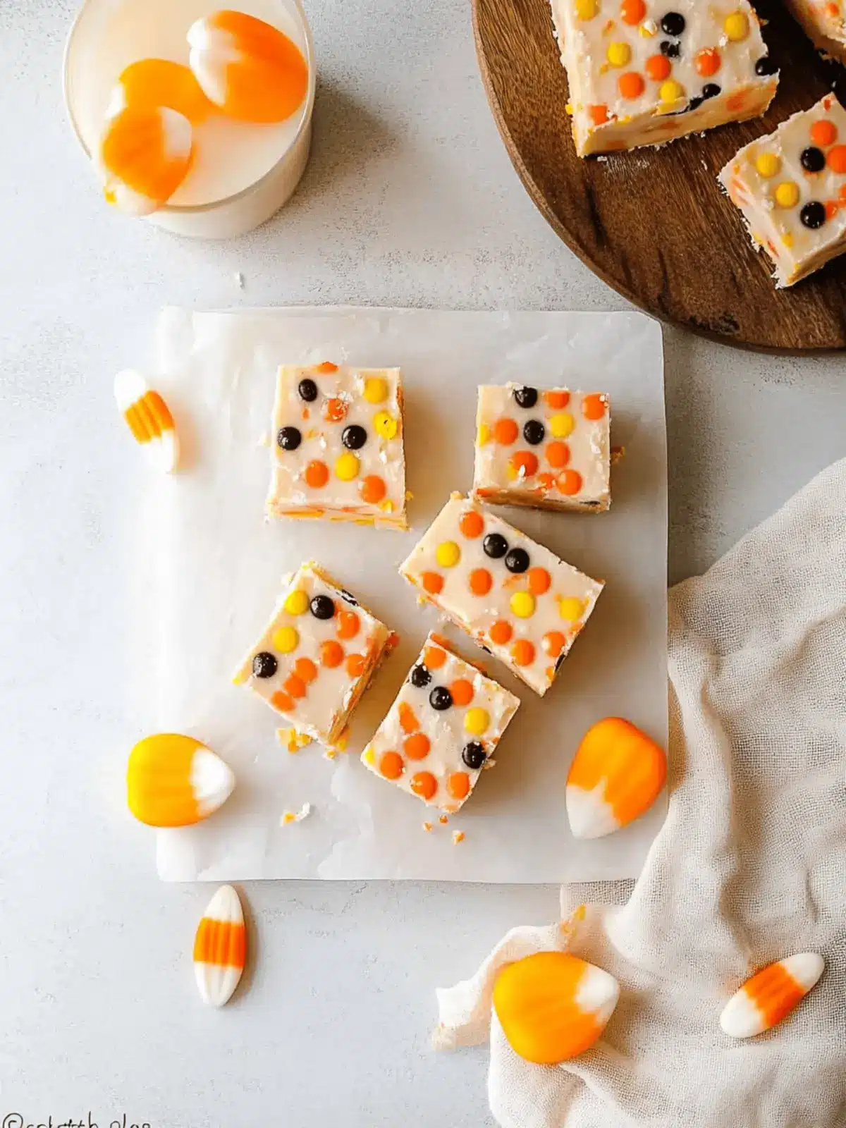 Microwave Fudge with Candy Corn