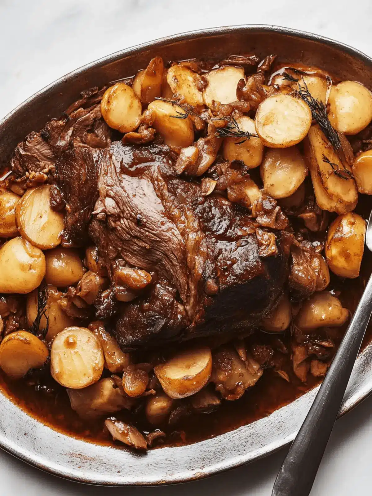 Ȟaŋté úŋ Pté Lolóbyapi (Cedar-Braised Bison)