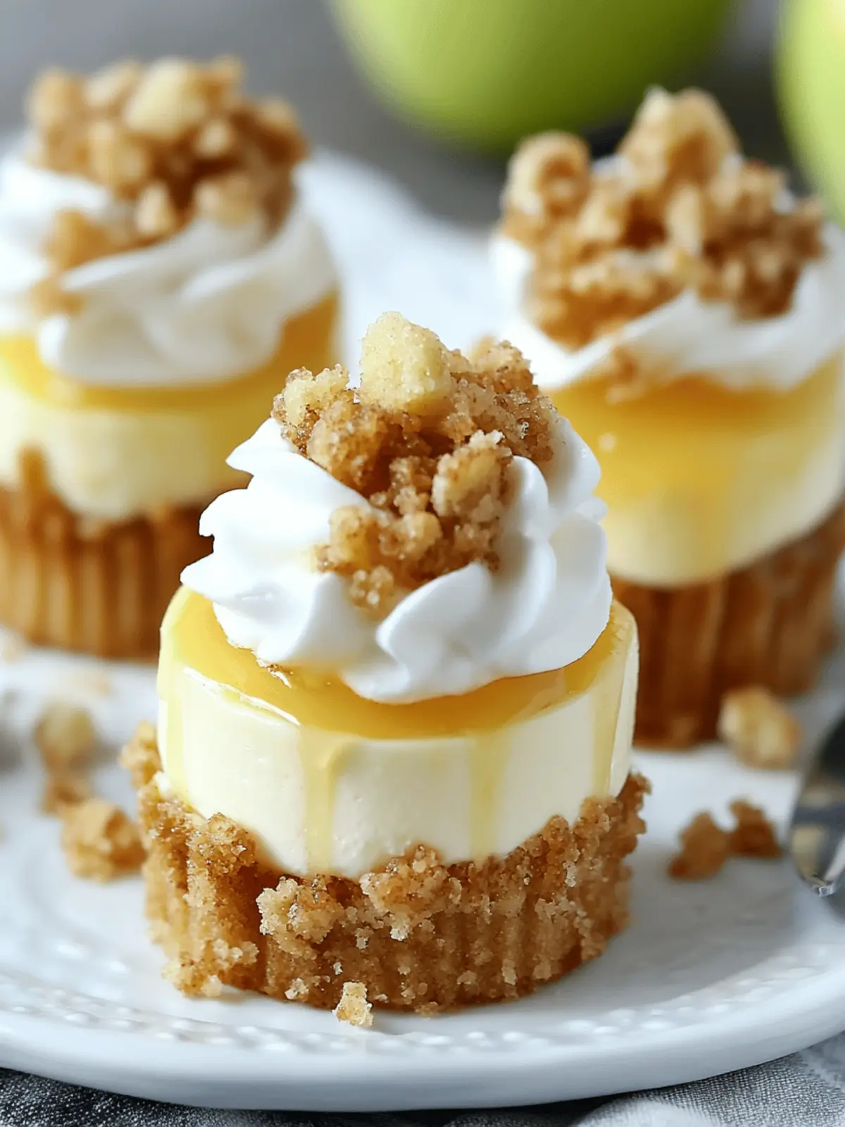 Apple Crisp Mini Cheesecakes