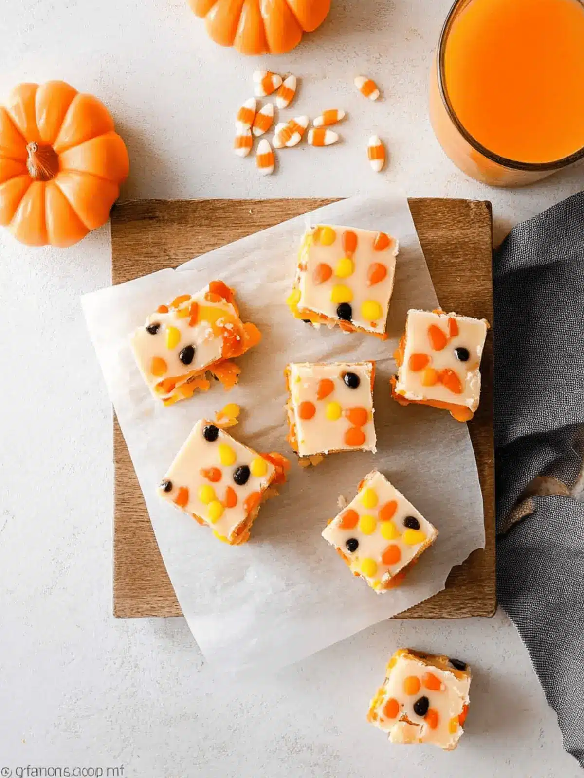 Microwave Fudge with Candy Corn