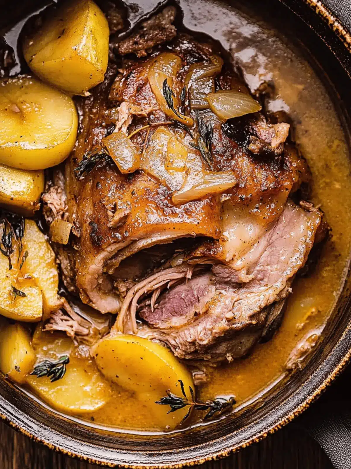 Apple Cider Braised Pork Shoulder