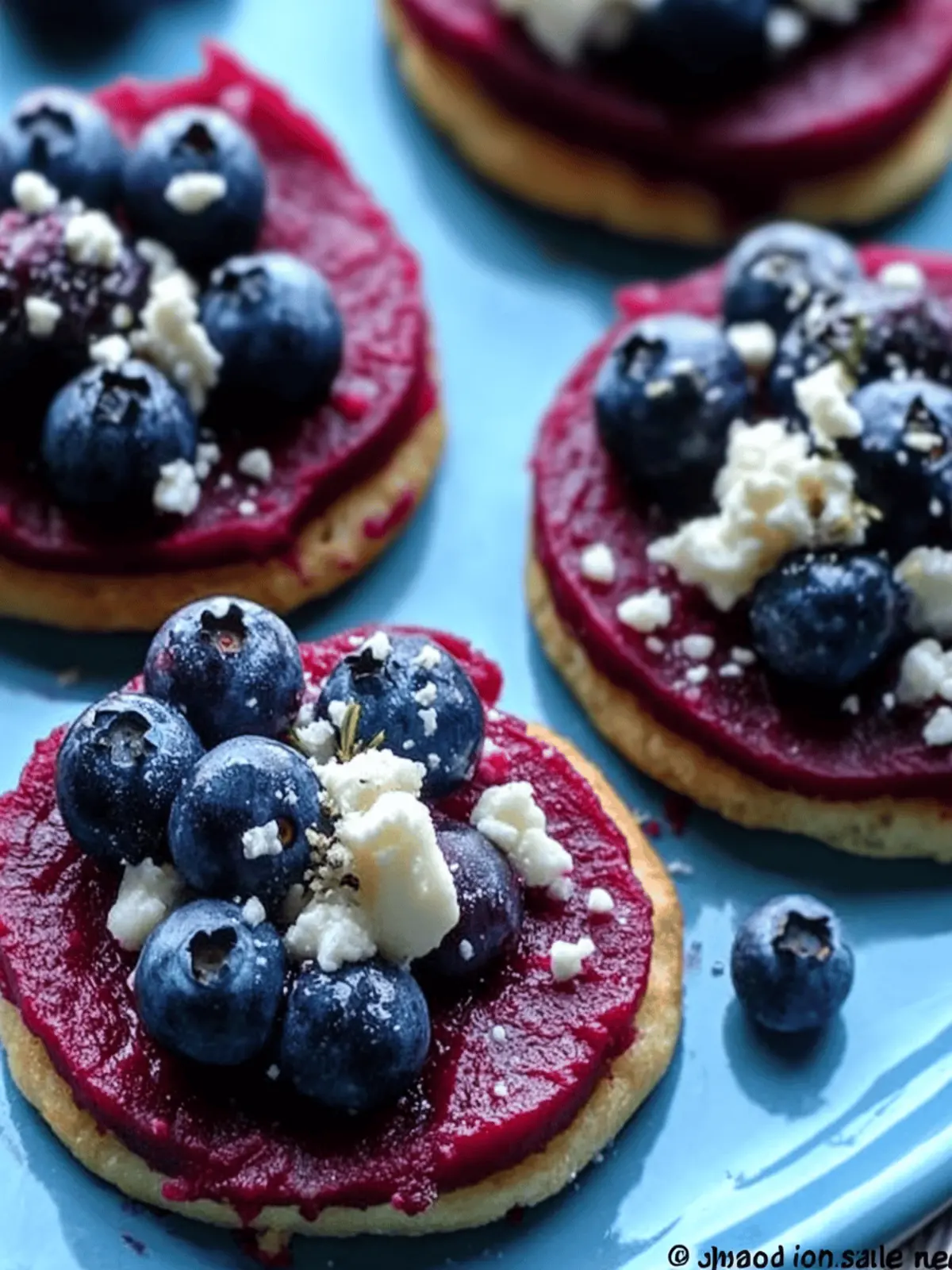 Beet, Blueberry and Goat Cheese Rounds