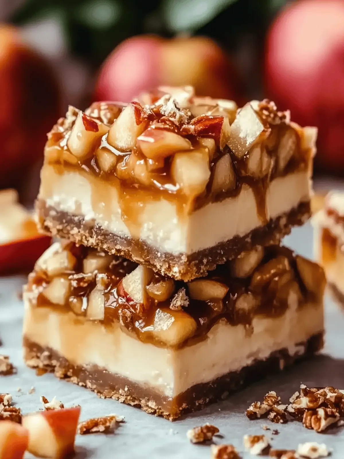 Decadent Caramel Apple Cheesecake Bars You Can’t Resist 4 Caramel Apple Cheesecake Bars
