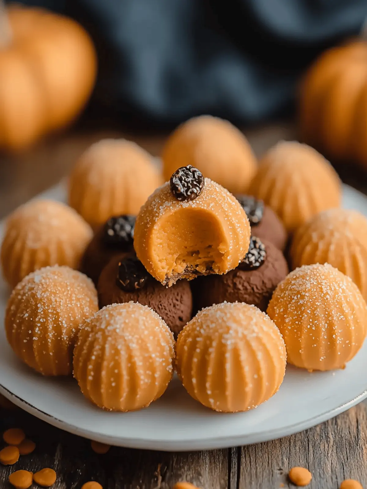 Pumpkin Cheesecake Truffles