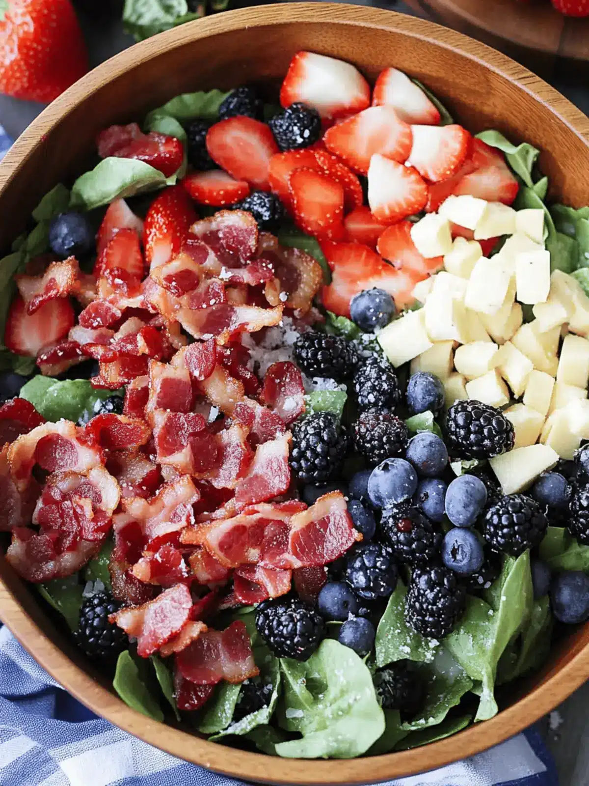 berry bacon salad