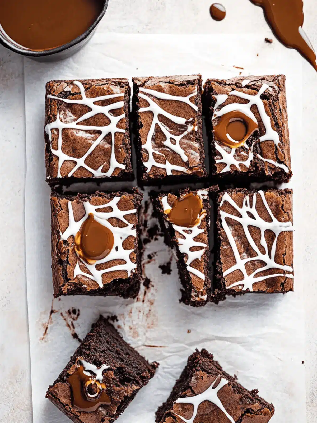 Spider Web Brownies