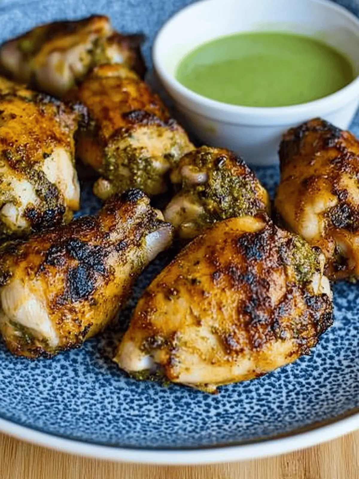 Peruvian Chicken with Green Sauce