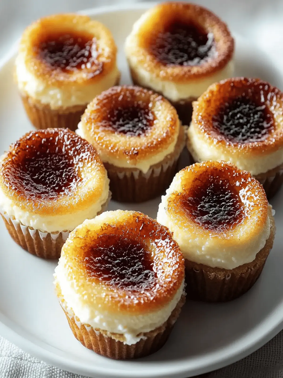 Decadent Vanilla Bean Crème Brûlée Cheesecake Cupcakes 2 Vanilla Bean Crème Brûlée Cheesecake Cupcakes