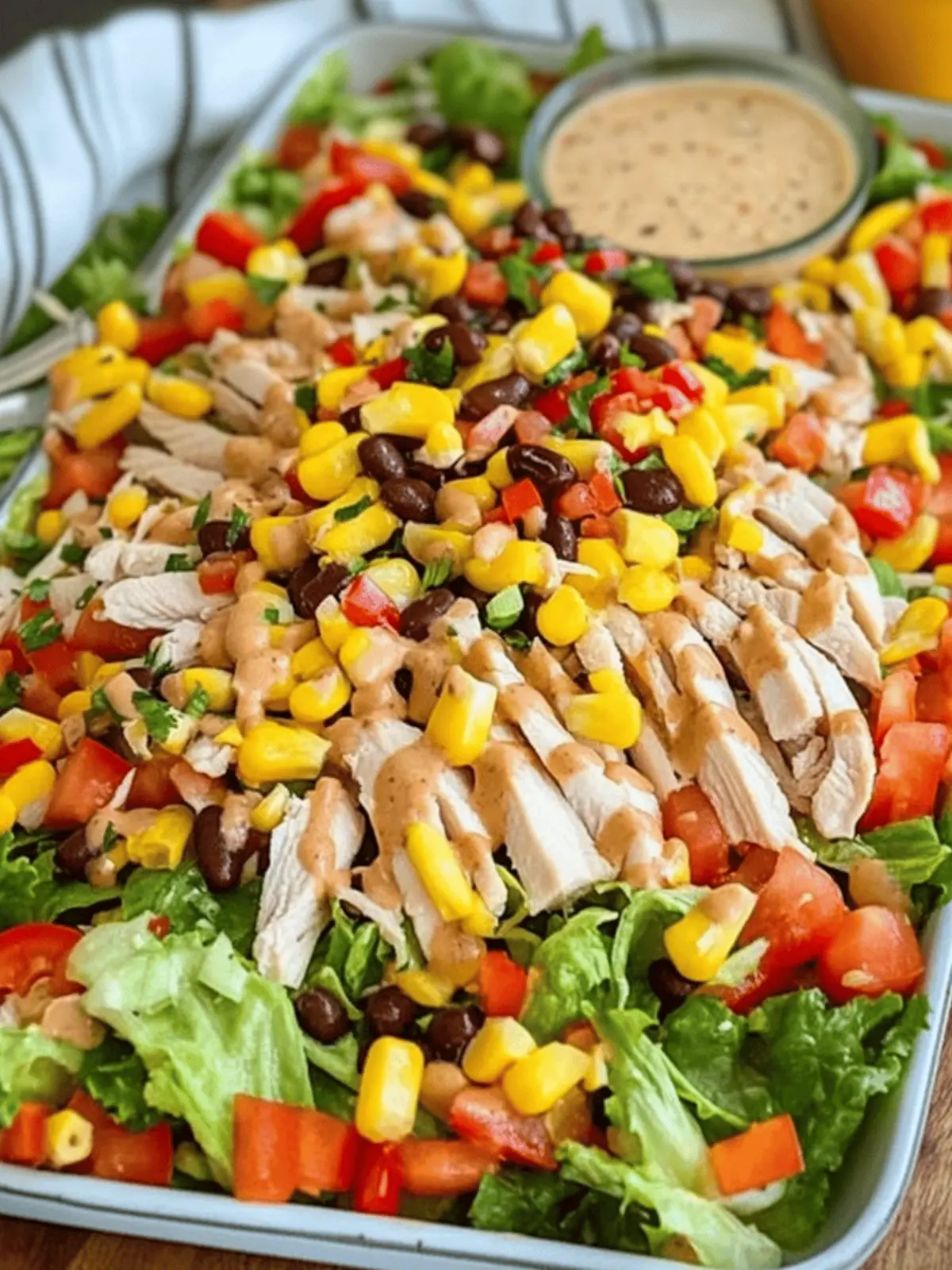 Southwest Chicken Salad with Spicy Ranch Dressing