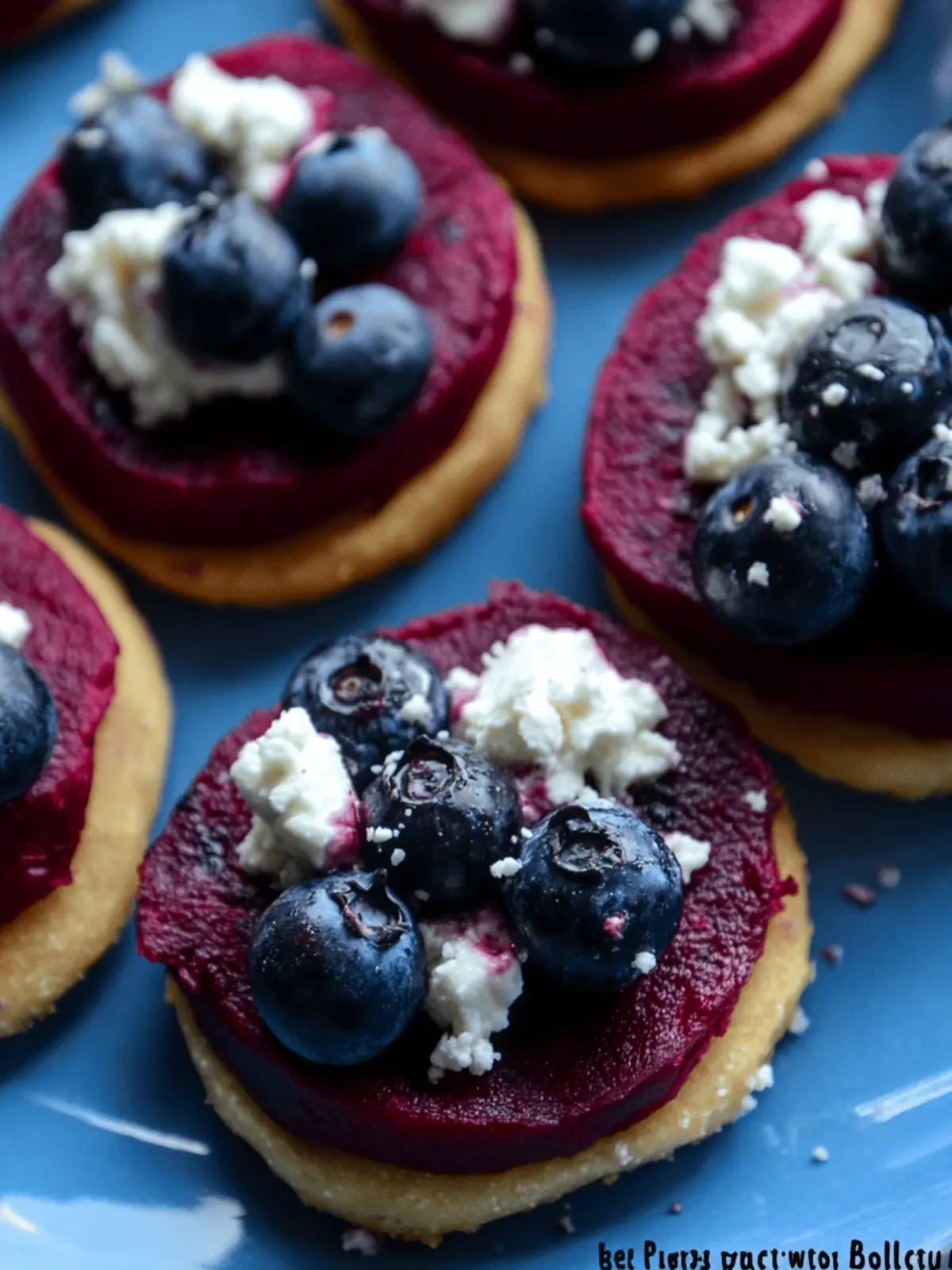 Beet, Blueberry and Goat Cheese Rounds