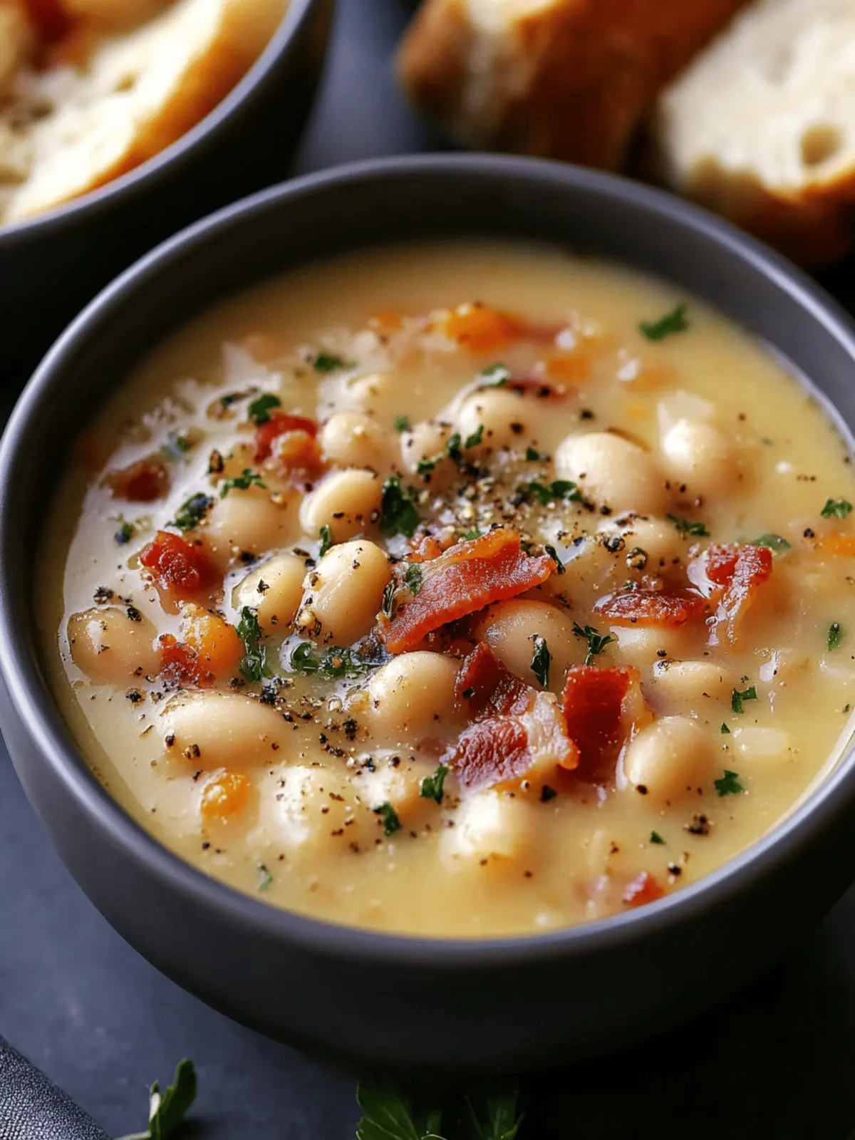 Warm Up with This Hearty White Bean Soup with Bacon Delight 2 White Bean Soup with Bacon