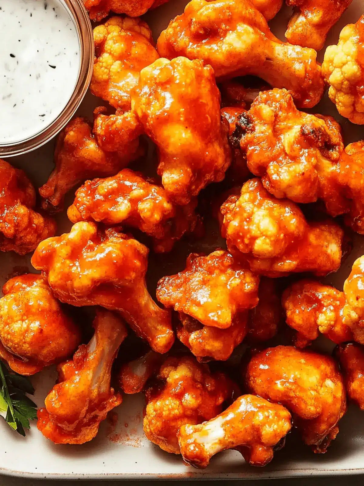 Crispy Cauliflower Wings with Flavorful Sauce Variations 3 Cauliflower Wings