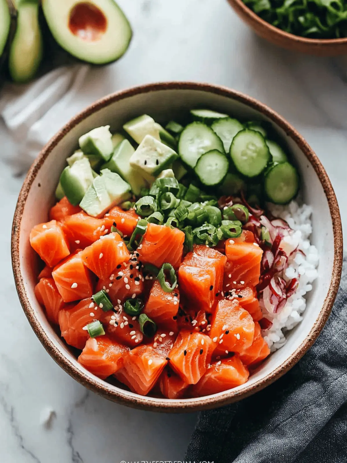 Savory Salmon Poke Bowl Ready in Just 20 Minutes 4 Salmon Poke Bowl