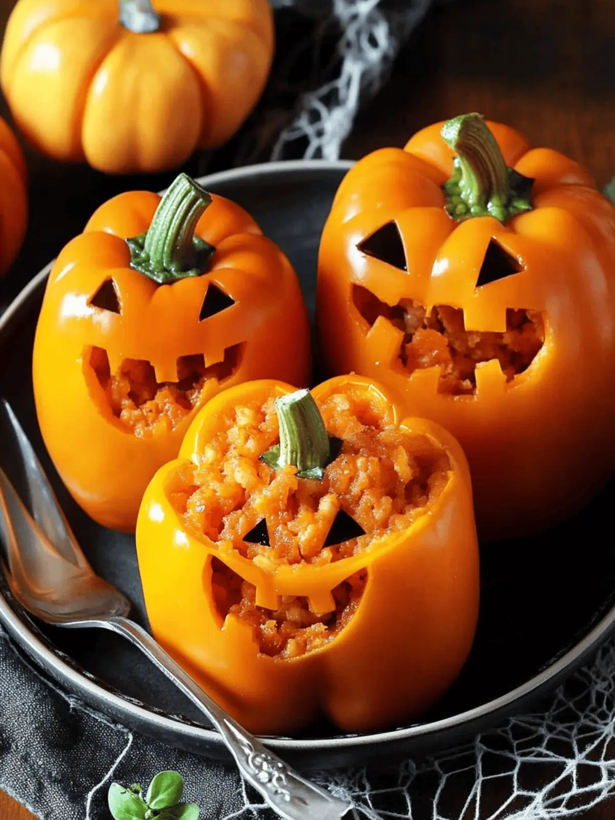 Halloween Jack-O'-Lantern Stuffed Peppers You'll Love Making 4 Halloween Jack-O’-Lantern Stuffed Peppers