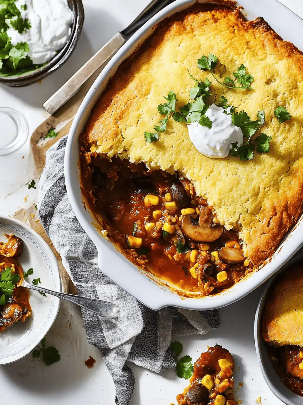 Mushroom Tamale Pie With Lime Cornbread Crust for Cozy Nights 3 Mushroom Tamale Pie With Lime Cornbread Crust