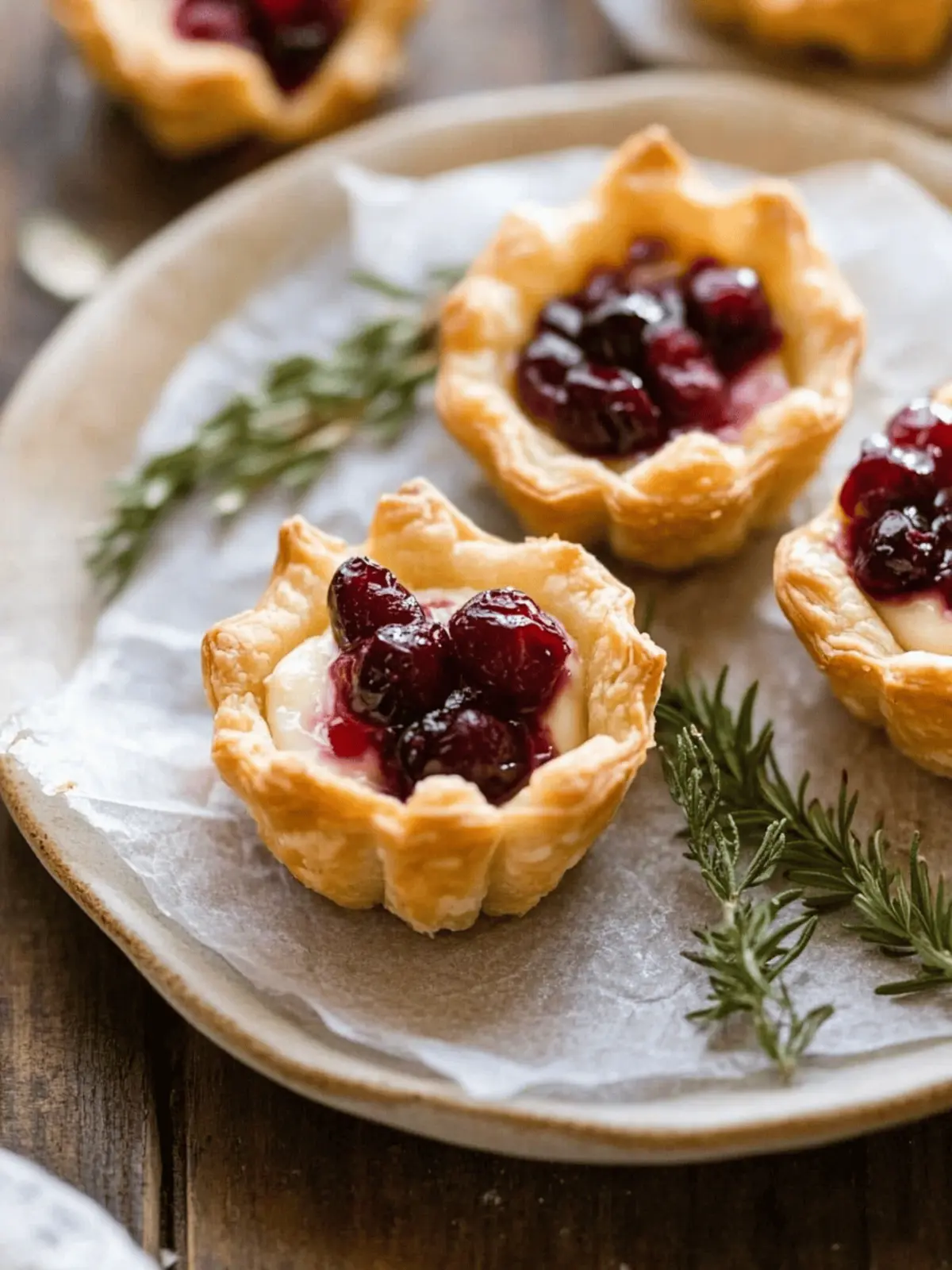 Baked Cranberry Brie Bites
