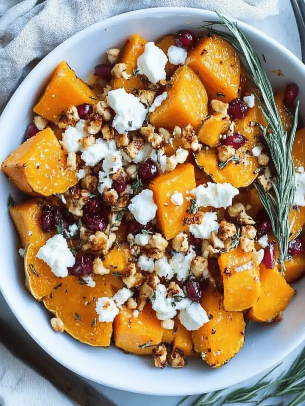 Roasted Butternut Squash with Goat Cheese